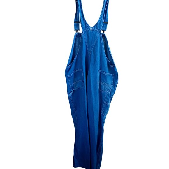 52x30 Vintage Key Imperial Denim Overalls Made In Mexico 100% Cotton Distress - Picture 5 of 6